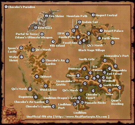 FF9世界地图英文版